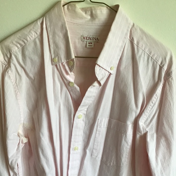 Merona Pink Casual Button Down Shirt - Picture 3 of 3